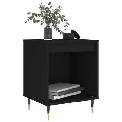 Yöpöydät 2 kpl musta 40x35x50 cm tekninen puu