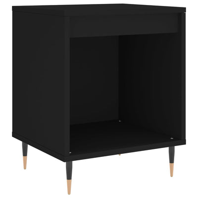 Yöpöydät 2 kpl musta 40x35x50 cm tekninen puu