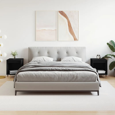 Musta yöpöydät Borbandi 40x35x50cm (2 kpl puinen)