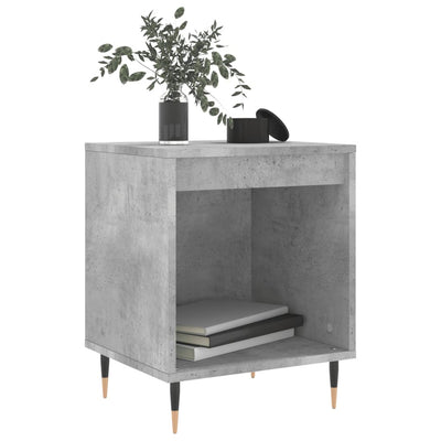 Yöpöydät 2 kpl betoninharmaa 40x35x50 cm tekninen puu