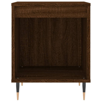 Yöpöydät 2 kpl ruskea tammi 40x35x50 cm tekninen puu