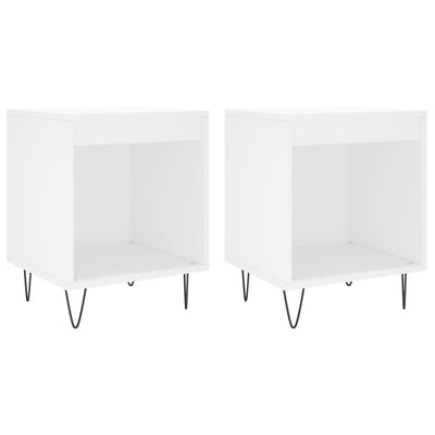 Valkoinen yöpöydät Jageta 40x35x50cm (2 kpl puinen)