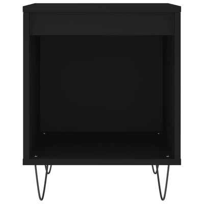 Yöpöydät 2 kpl musta 40x35x50 cm tekninen puu
