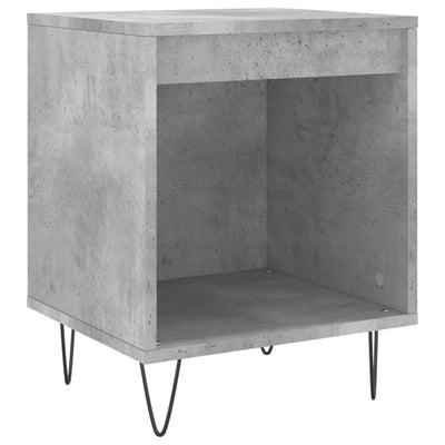 Yöpöydät 2 kpl betoninharmaa 40x35x50 cm tekninen puu