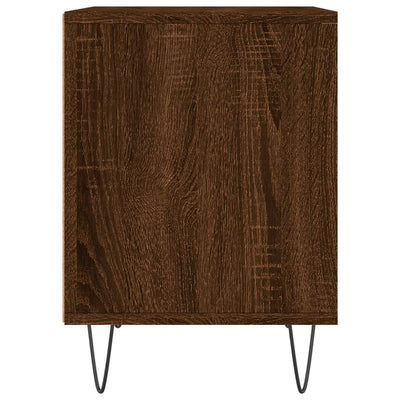 Yöpöydät 2 kpl ruskea tammi 40x35x50 cm tekninen puu