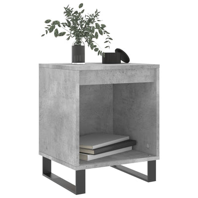Yöpöydät 2 kpl betoninharmaa 40x35x50 cm tekninen puu