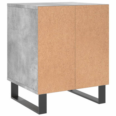 Yöpöydät 2 kpl betoninharmaa 40x35x50 cm tekninen puu
