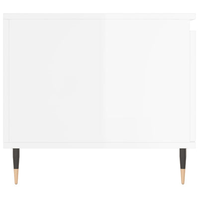 Sohvapöytä korkeakiilto valkoinen 100x50x45 cm tekninen puu
