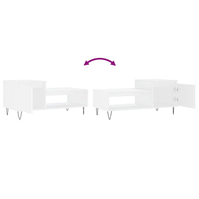 Valkoinen sohvapöytä Bosnea 100x50x45cm (puinen)