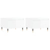 Korkeakiilto valk. sohvapöydät Anidor 50x46x35cm (2 kpl puinen)