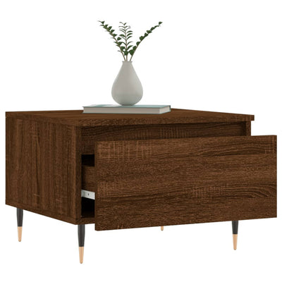 Sohvapöydät 2 kpl ruskea tammi 50x46x35 cm tekninen puu