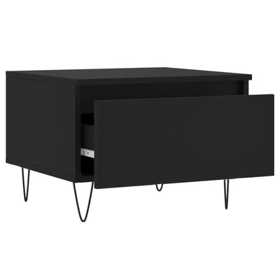 Sohvapöydät 2 kpl musta 50x46x35 cm tekninen puu
