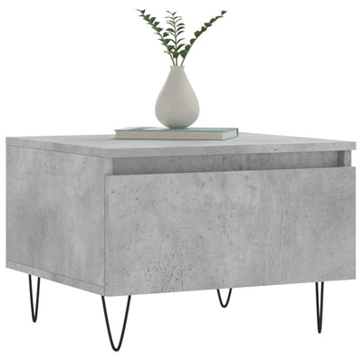 Sohvapöydät 2 kpl betoninharmaa 50x46x35 cm tekninen puu
