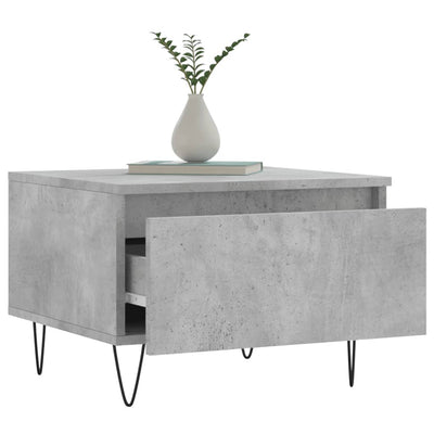 Sohvapöydät 2 kpl betoninharmaa 50x46x35 cm tekninen puu