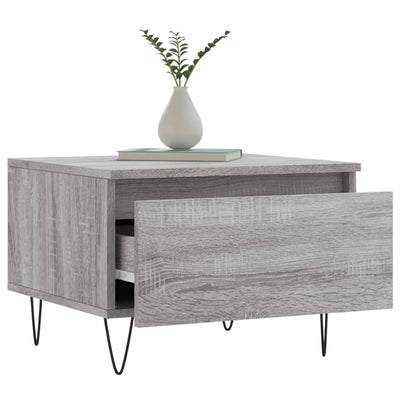 Sohvapöydät 2 kpl harmaa Sonoma 50x46x35 cm tekninen puu