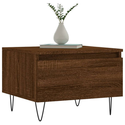 Sohvapöydät 2 kpl ruskea tammi 50x46x35 cm tekninen puu