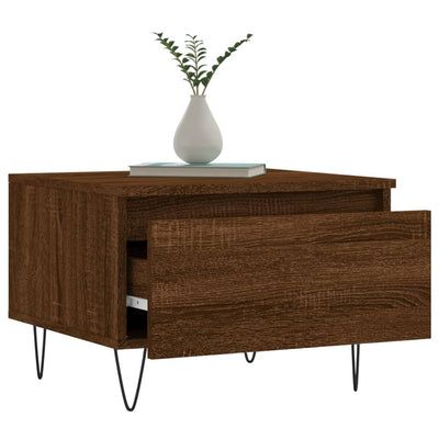 Sohvapöydät 2 kpl ruskea tammi 50x46x35 cm tekninen puu