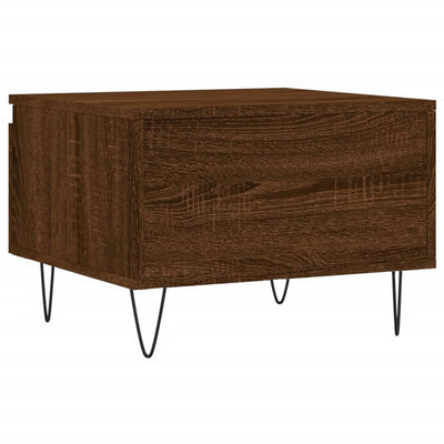 Sohvapöydät 2 kpl ruskea tammi 50x46x35 cm tekninen puu