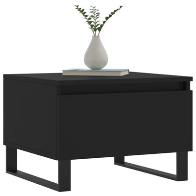 Sohvapöydät 2 kpl musta 50x46x35 cm tekninen puu