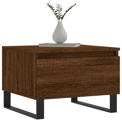 Sohvapöydät 2 kpl ruskea tammi 50x46x35 cm tekninen puu