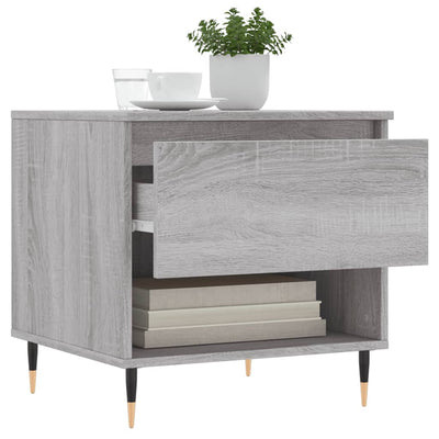 Sohvapöydät 2 kpl harmaa Sonoma 50x46x50 cm tekninen puu