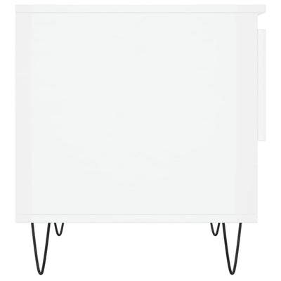 Korkeakiilto valk. sohvapöydät Tipra 50x46x50cm (2 kpl puinen)