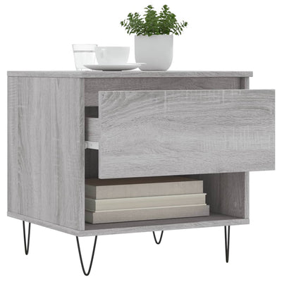 Sohvapöydät 2 kpl harmaa Sonoma 50x46x50 cm tekninen puu