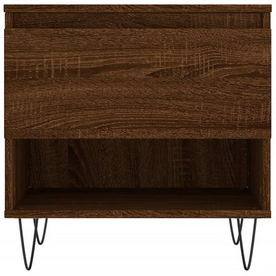 Sohvapöydät 2 kpl ruskea tammi 50x46x50 cm tekninen puu