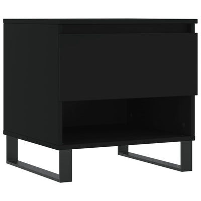 Sohvapöydät 2 kpl musta 50x46x50 cm tekninen puu