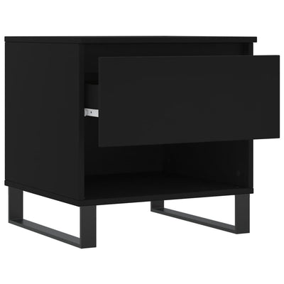 Sohvapöydät 2 kpl musta 50x46x50 cm tekninen puu