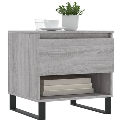 Sohvapöydät 2 kpl harmaa Sonoma 50x46x50 cm tekninen puu