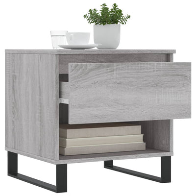 Sohvapöydät 2 kpl harmaa Sonoma 50x46x50 cm tekninen puu