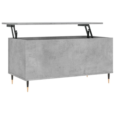 Sohvapöytä betoninharmaa 90x44,5x45 cm tekninen puu