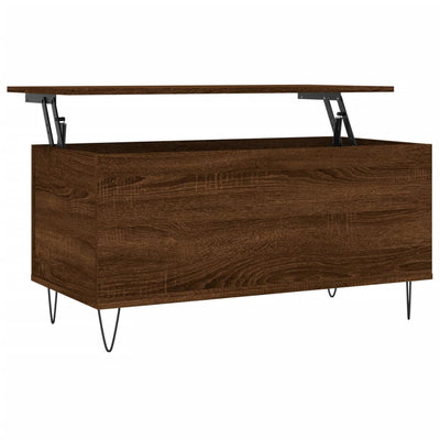 Sohvapöytä ruskea tammi 90x44,5x45 cm tekninen puu