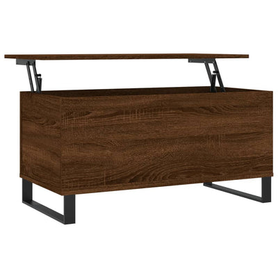 Sohvapöytä ruskea tammi 90x44,5x45 cm tekninen puu