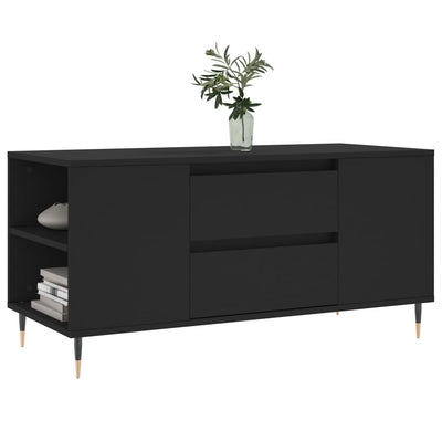 Sohvapöytä musta 102x44,5x50 cm tekninen puu