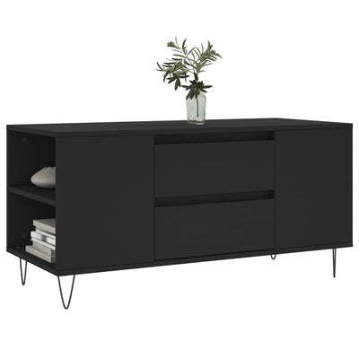 Sohvapöytä musta 102x44,5x50 cm tekninen puu