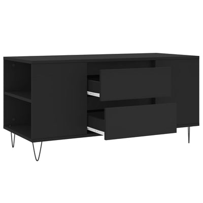 Sohvapöytä musta 102x44,5x50 cm tekninen puu