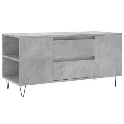Sohvapöytä betoninharmaa 102x44,5x50 cm tekninen puu