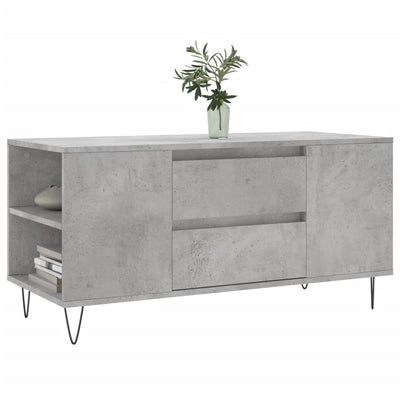 Sohvapöytä betoninharmaa 102x44,5x50 cm tekninen puu