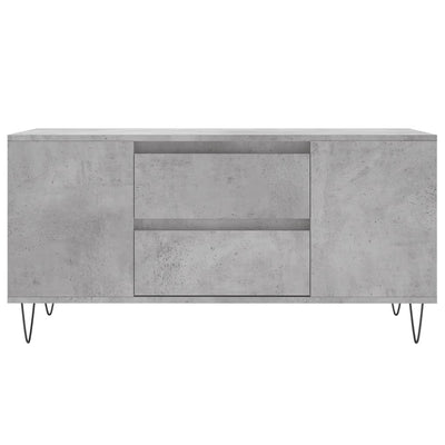 Sohvapöytä betoninharmaa 102x44,5x50 cm tekninen puu