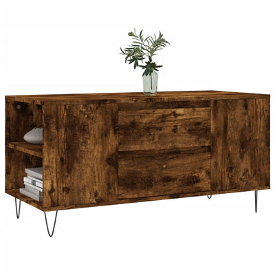 Sohvapöytä savutammi 102x44,5x50 cm tekninen puu