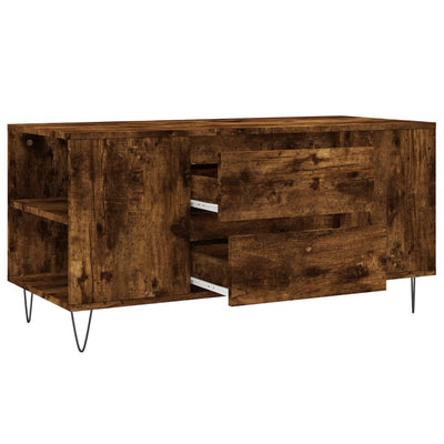 Sohvapöytä savutammi 102x44,5x50 cm tekninen puu