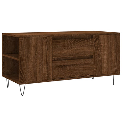 Sohvapöytä ruskea tammi 102x44,5x50 cm tekninen puu