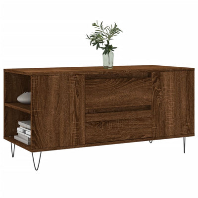 Sohvapöytä ruskea tammi 102x44,5x50 cm tekninen puu