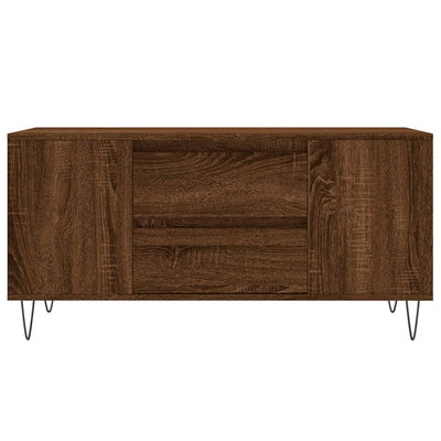 Sohvapöytä ruskea tammi 102x44,5x50 cm tekninen puu