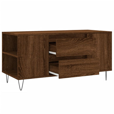 Sohvapöytä ruskea tammi 102x44,5x50 cm tekninen puu