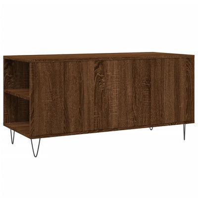 Sohvapöytä ruskea tammi 102x44,5x50 cm tekninen puu