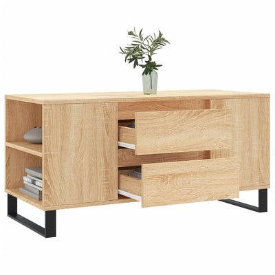 Sohvapöytä Sonoma-tammi 102x44,5x50 cm tekninen puu