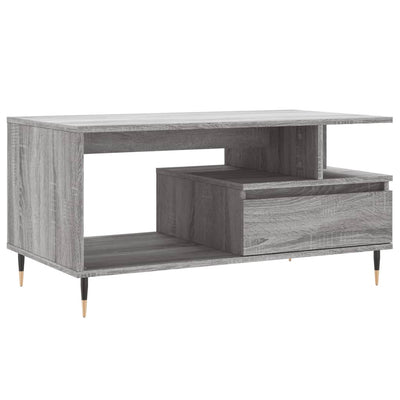 Sohvapöytä harmaa Sonoma 90x49x45 cm tekninen puu